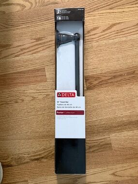 Delta Oil Rubbed Bronze 18” Towel Bar - Dark Bronze Finish